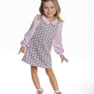 Vestido Roasa Claro Com Mescla