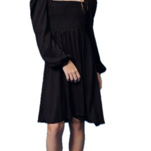 Vestido Manga Longa Em Viscose