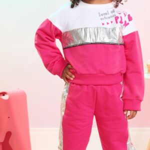 Conjunto Casaco E Calça Pink Magenta Momi