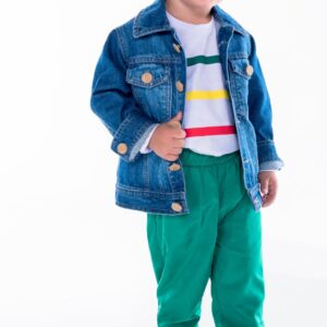 Conjunto Camiseta Listrada E Calça Esportiva