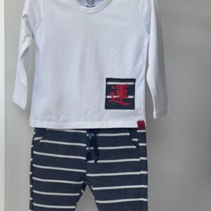 Conjunto Com Calça Listrada