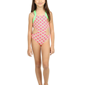 Maiô Sereia Melancia Siri Com Proteção UV 50