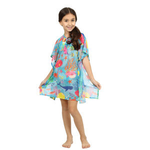 Kafta Saída de Praia Iris em Tule da Siri Infantil Menina