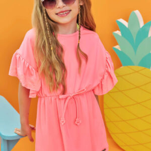 Saída de Praia em Malha UV Dry com Proteção UV 50+ Infantil Menina