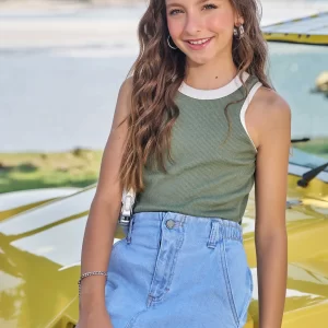 Blusa Cropped em Soft Line Teen Menina