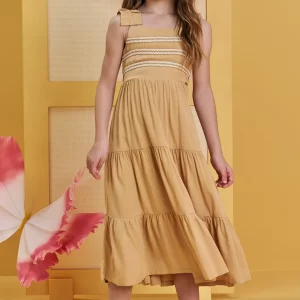 Vestido Midi em Viscose Infantil Menina