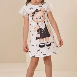 Vestido em Fly Tech Infantil Menina