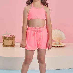 Shorts Saída de Praia em Malha UV Dry com Proteção UV 50+ Infantil Menina