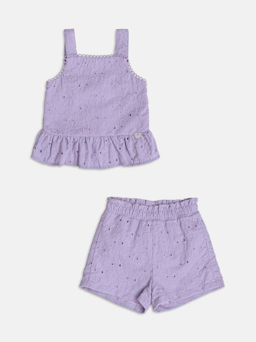 Conjunto Laise Blusa e Short Lilas Lavanda - Imagem 3