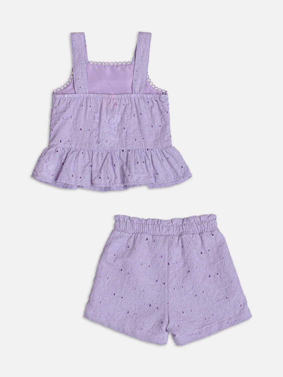 Conjunto Laise Blusa e Short Lilas Lavanda - Imagem 4