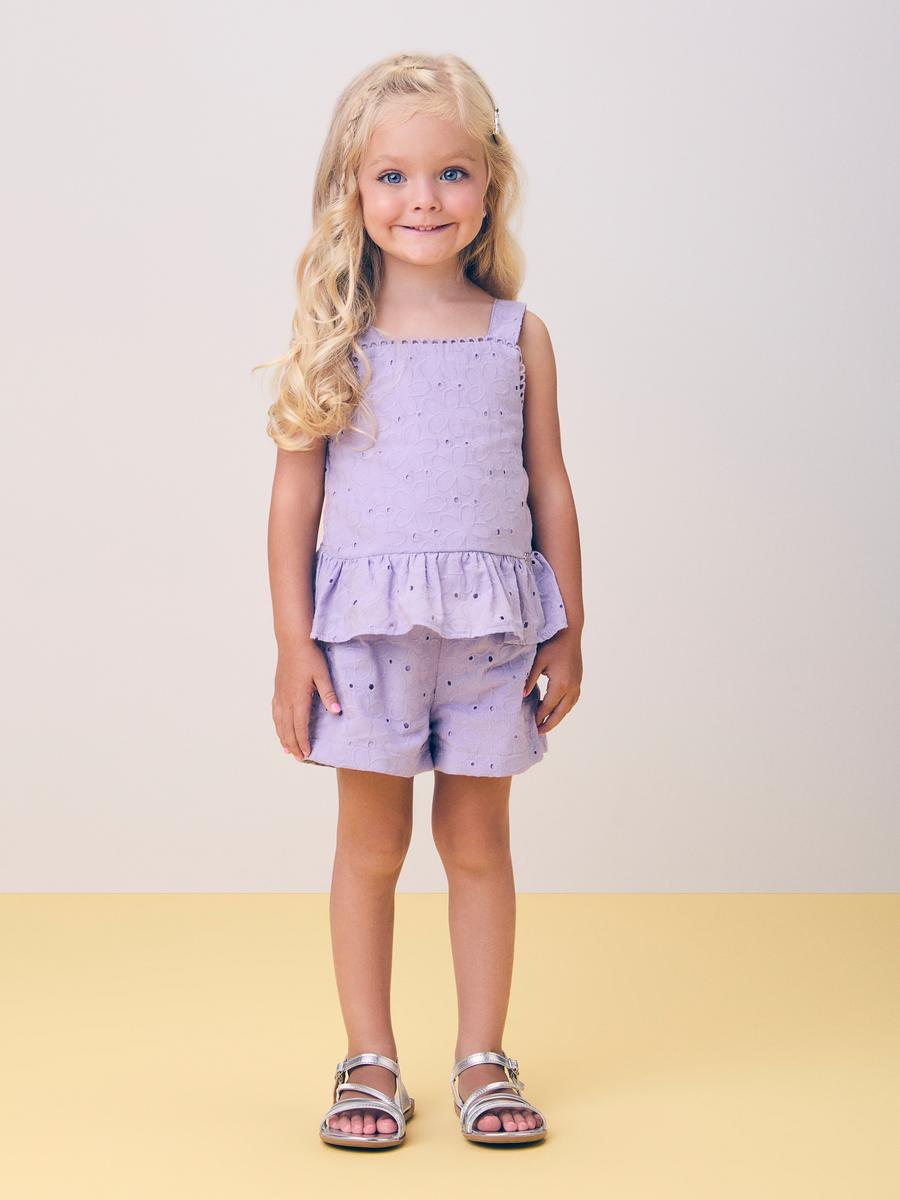 Conjunto Laise Blusa e Short Lilas Lavanda - Imagem 2