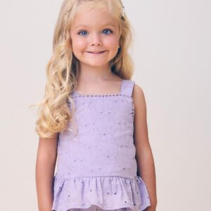 Conjunto Laise Blusa e Short Lilas Lavanda